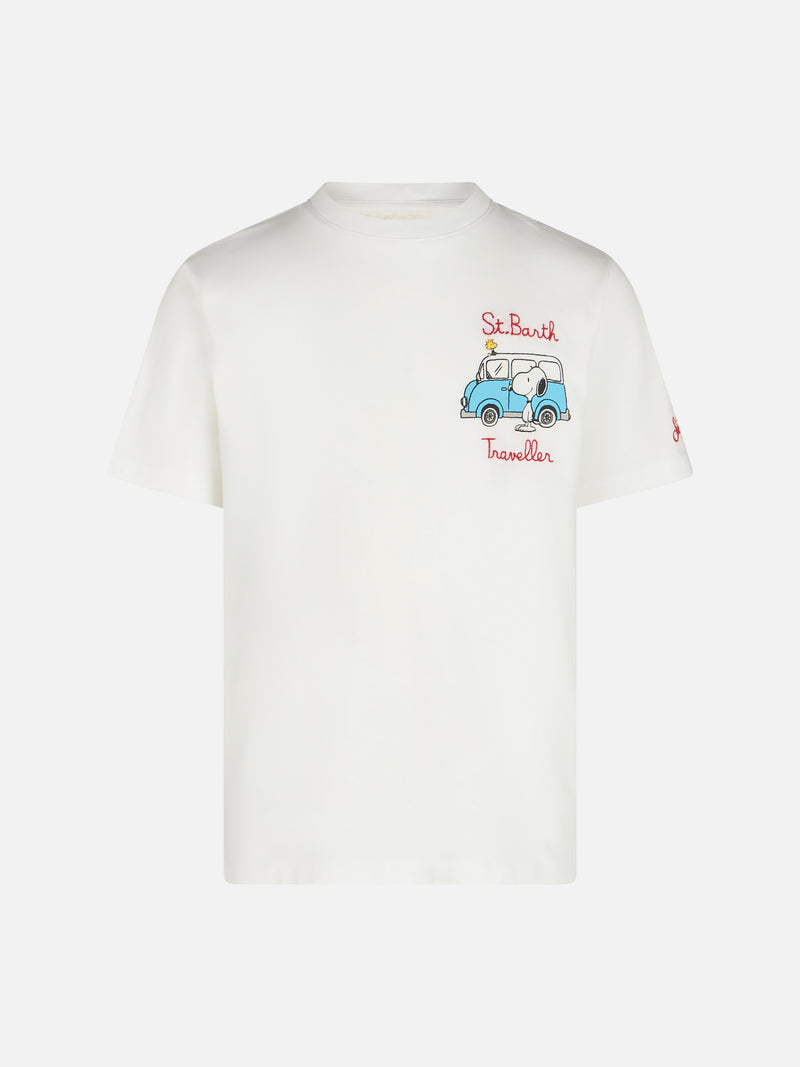 Boy cotton t-shirt with Snoopy print and St. Barth Traveller embroidery | SNOOPY PEANUTS SPECIAL EDITION