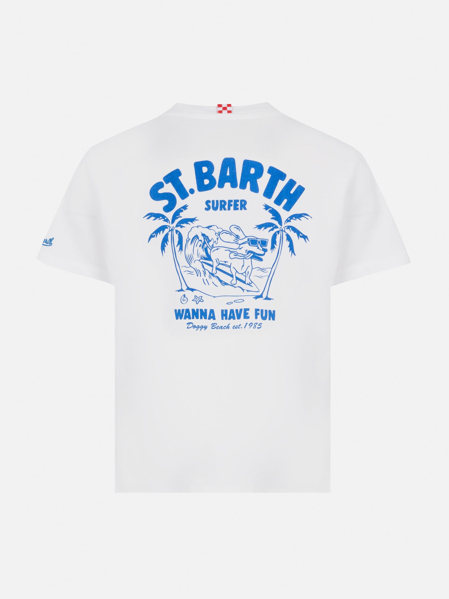 Baumwoll-T-Shirt mit St. Barth Surfer-Print