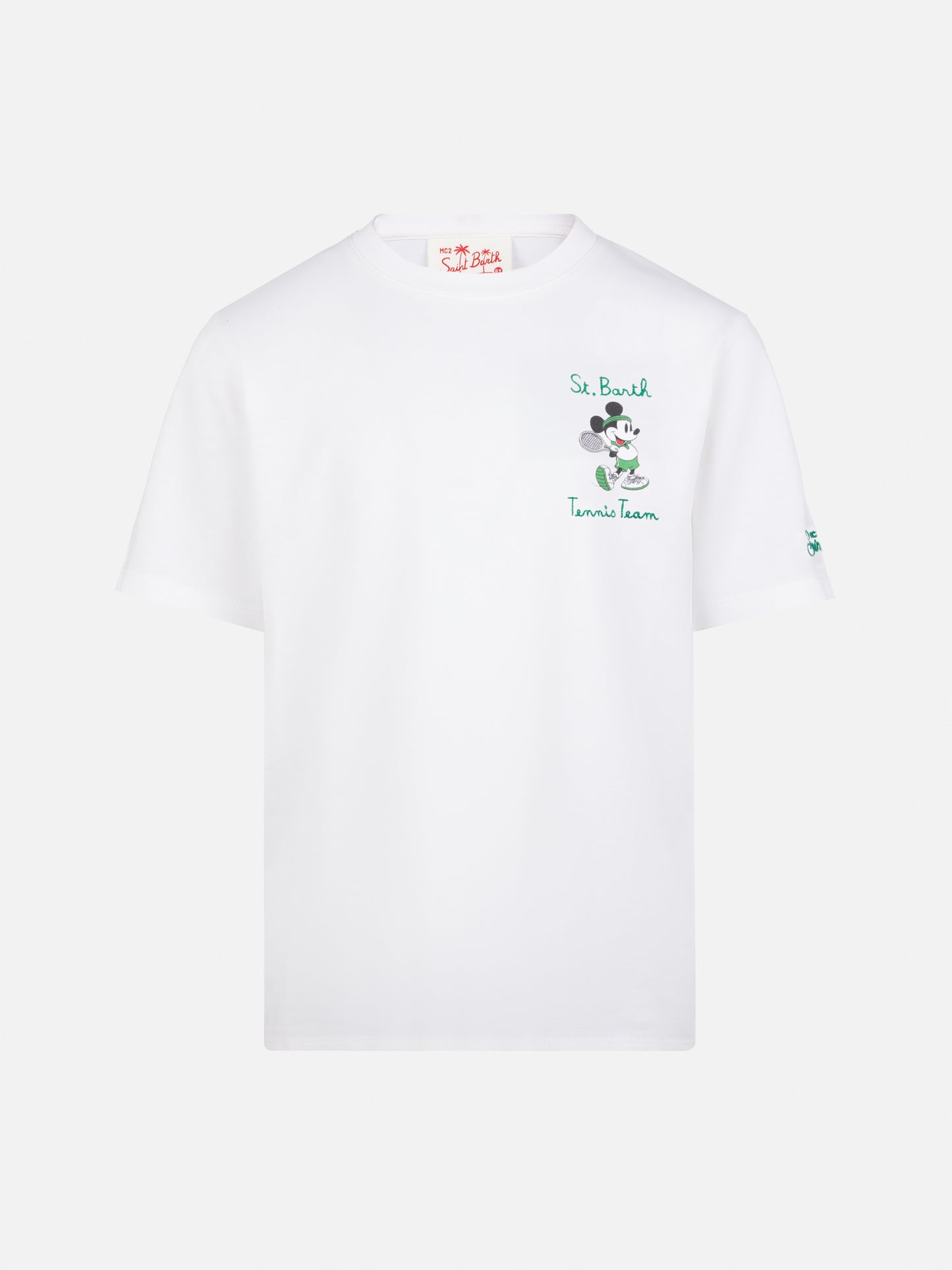 Baumwoll-T-Shirt mit St. Barth Tennisteam-Stickerei und Mickey Mouse-Aufdruck | DISNEY® SPECIAL EDITION