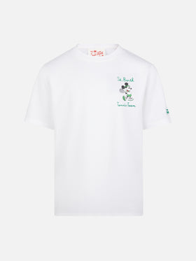 Baumwoll-T-Shirt mit St. Barth Tennisteam-Stickerei und Mickey Mouse-Aufdruck | DISNEY® SPECIAL EDITION