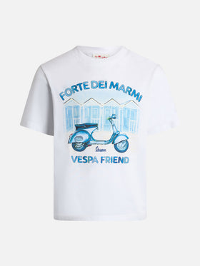 Boy cotton t-shirt with Forte dei Marmi Vespa friends print | VESPA SPECIAL EDITION - MC2 Saint Barth