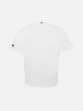 Baumwoll-T-Shirt mit Schlümpfe-Stickerei | DIE SCHLUMPF-SONDEREDITION