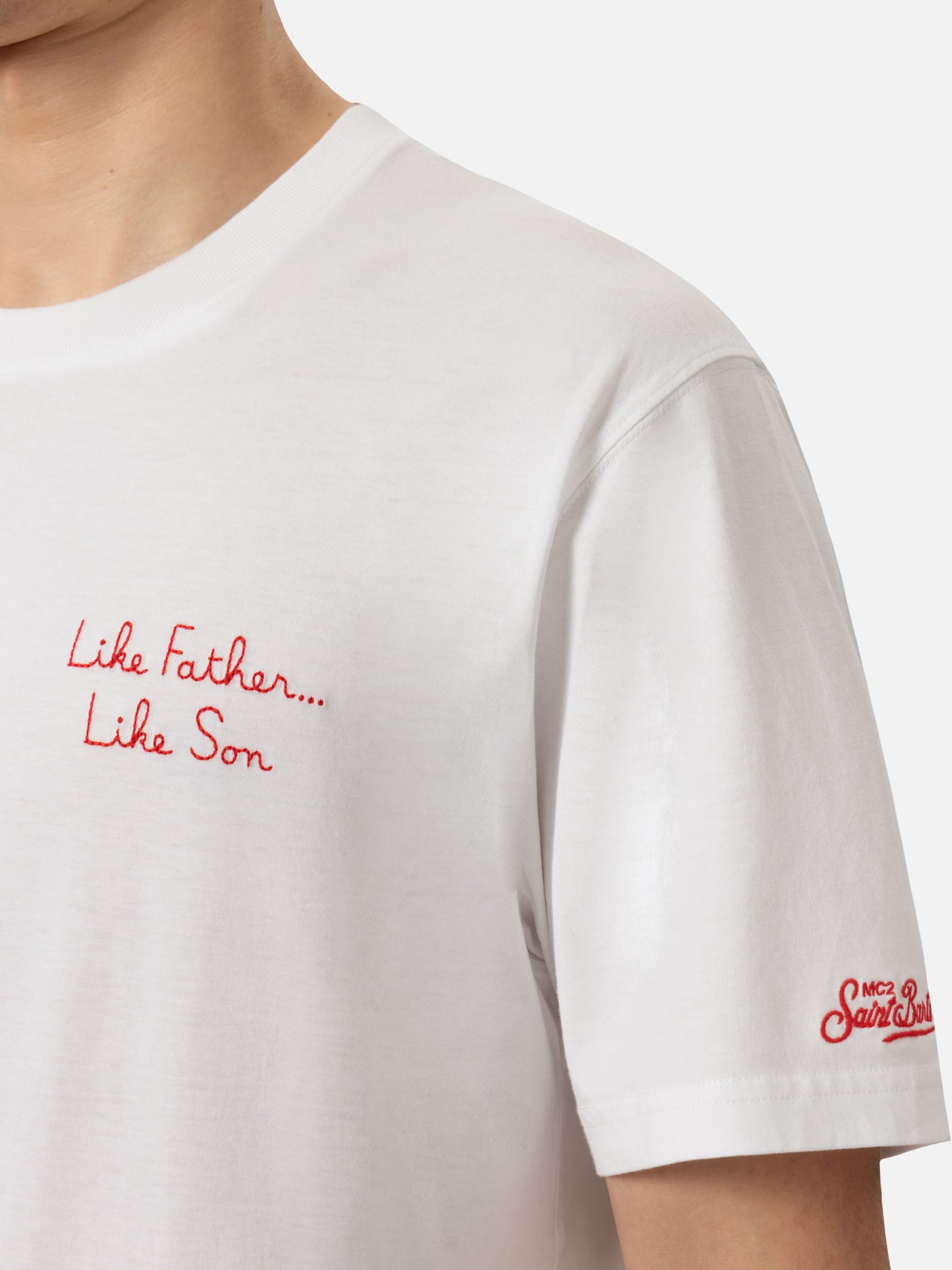 Man cotton t-shirt with The Simpson front embroidery and back print | THE SIMPSON SPECIAL EDITION
