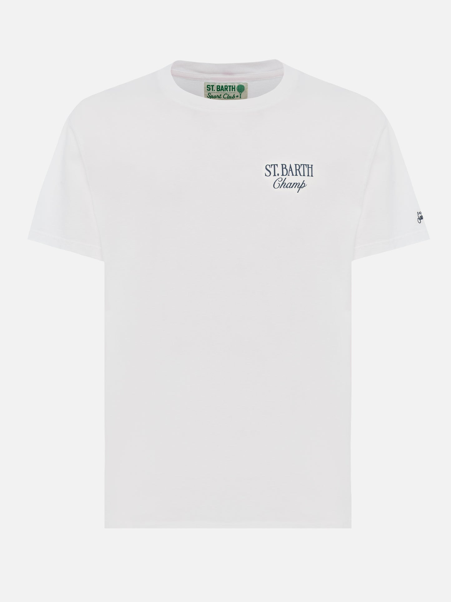 Cotton T-shirt with St. Barth tennis print