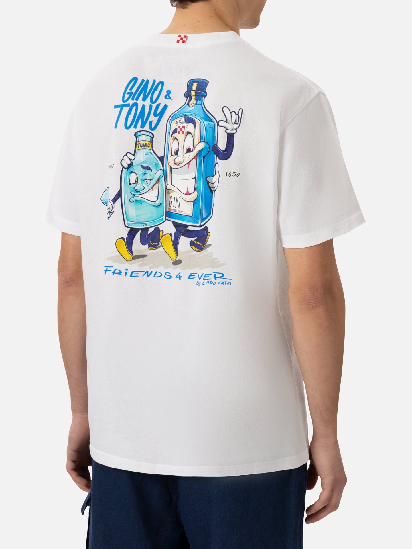 Cotton T-shirt with Gino & Tony Cryptopuppets print | CRYPTOPUPPETS SPECIAL EDITION - MC2 Saint Barth