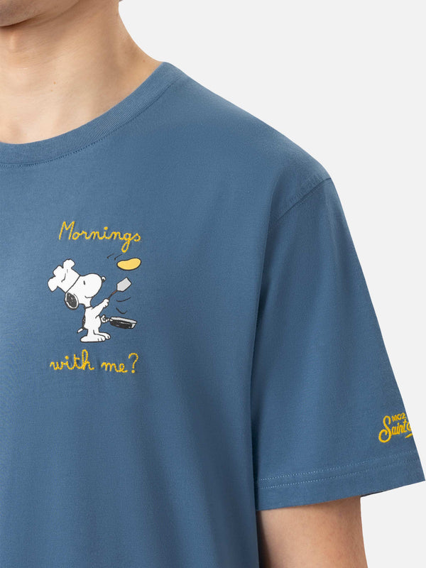 Organic cotton T-shirt with St. Barth Snoopy chef embroidery | SNOOPY PEANUTS® SPECIAL EDITION