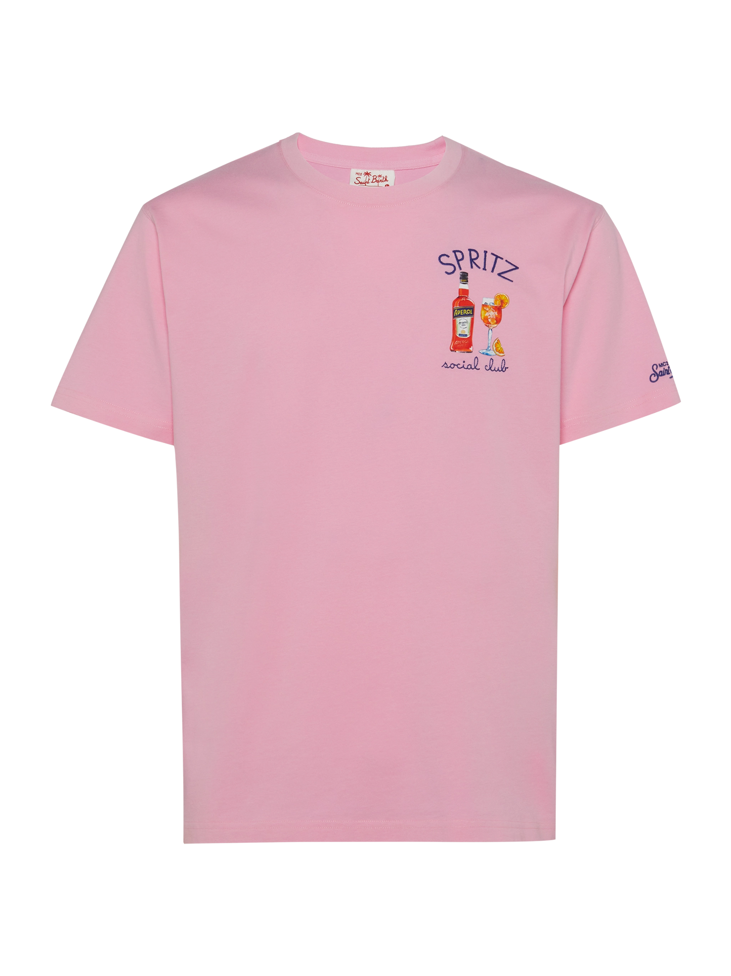 T-shirt Man in cotone organico con ricamo Spritz Social Club | APEROL SPECIAL EDITION
