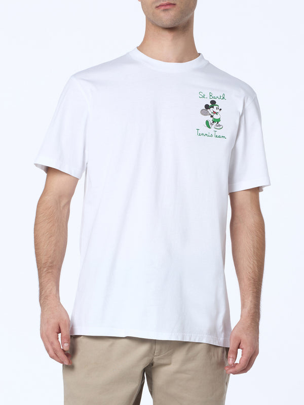 Man cotton t-shirt with Mickey Mouse print and embroidery | DISNEY SPECIAL EDITION