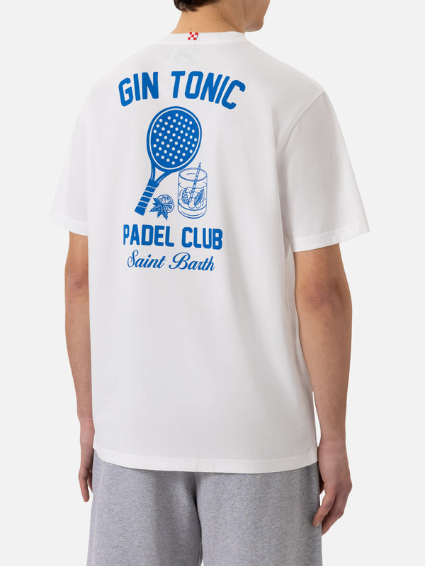 T-shirt Man in cotone con stampa Gin Tonic Padel Club