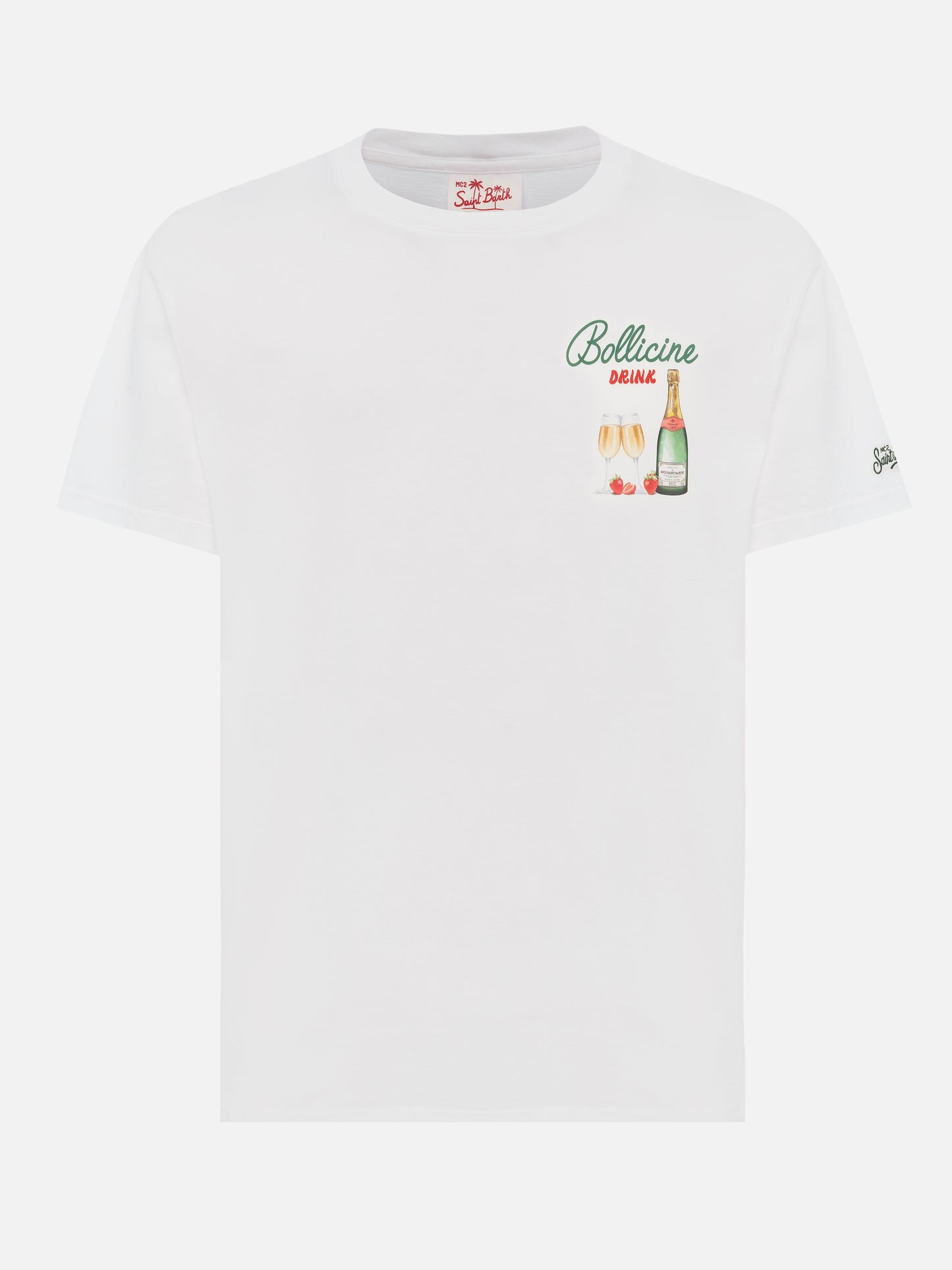 T-shirt Man in cotone con stampa Bollicine Drink