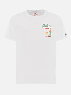 T-shirt Man in cotone con stampa Bollicine Drink