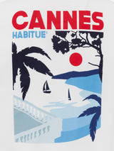 Organic cotton T-shirt with Cannes postcard print