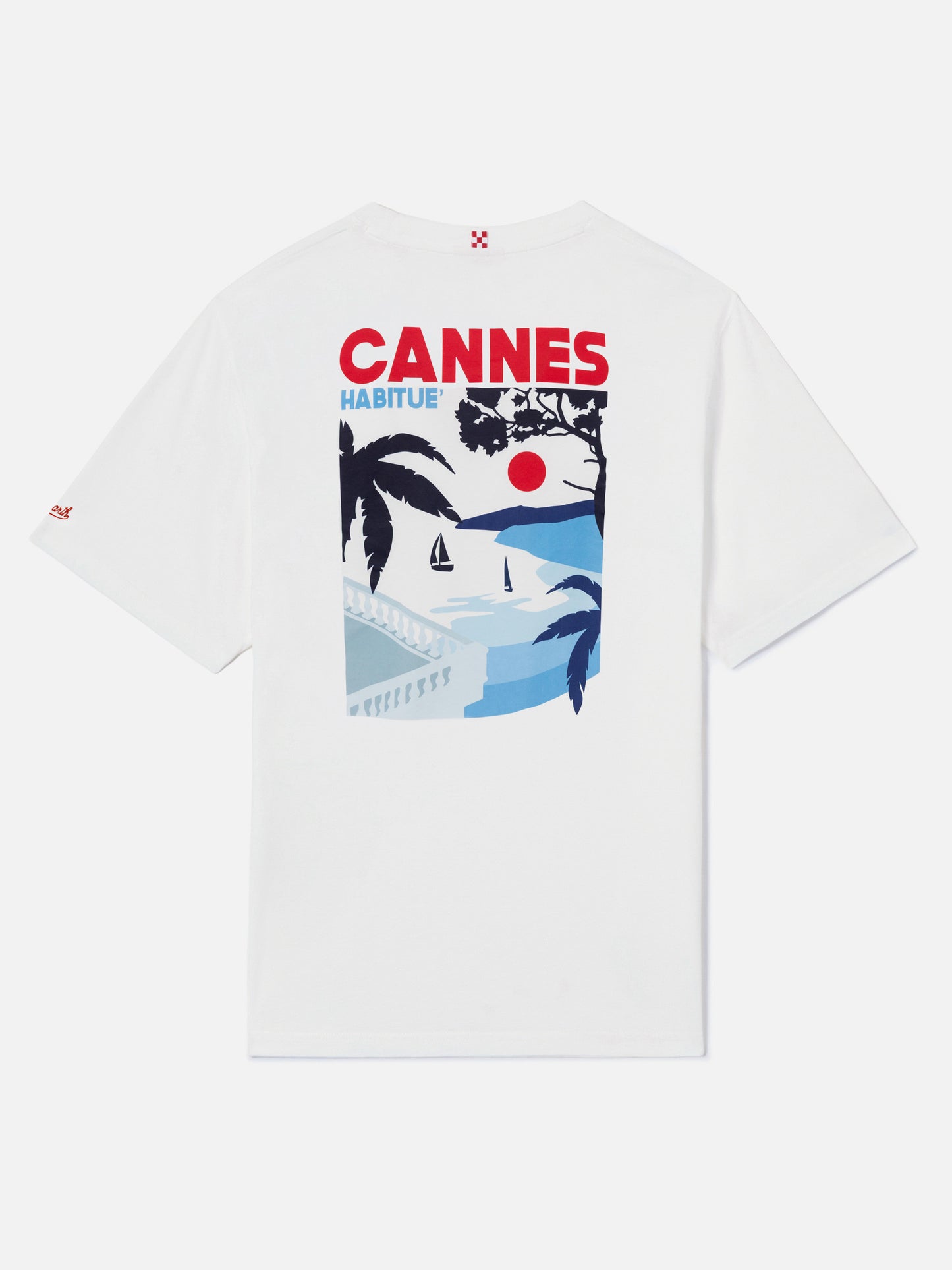 T-shirt Man stampa postcard Cannes