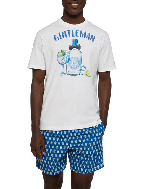 Cotton T-shirt with Gintleman print - MC2 Saint Barth