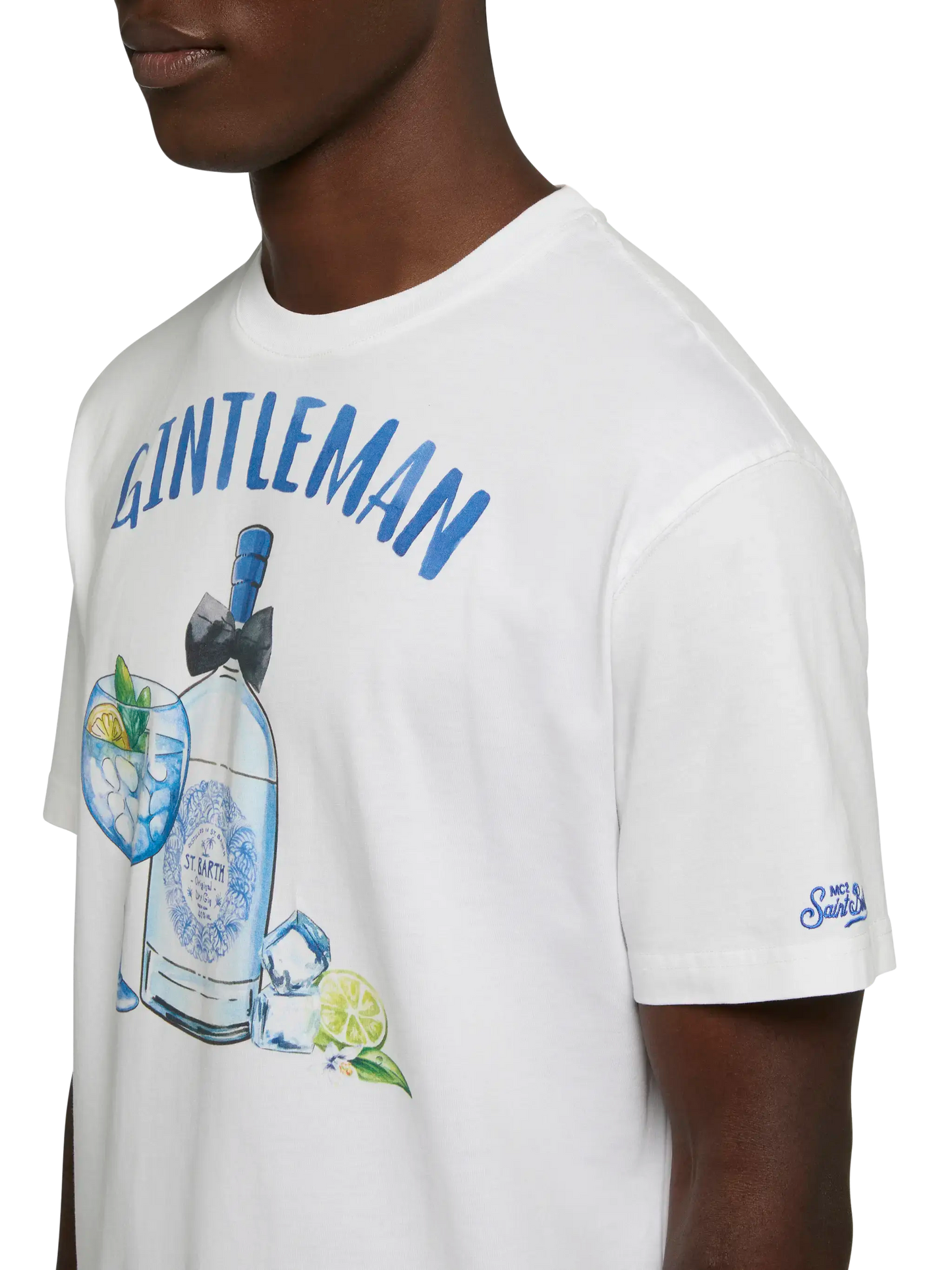 T-shirt Man in cotone con stampa "Gintleman"