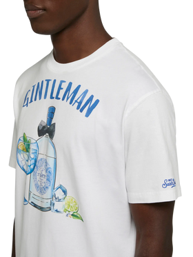 T-shirt Man in cotone con stampa "Gintleman"