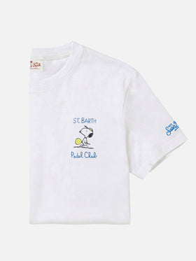 Cotton T-shirt with Snoopy padel club embroidery | SNOOPY PEANUTS® SPECIAL EDITION