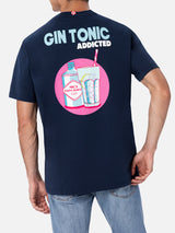 Herren-T-Shirt aus Baumwolle mit platziertem Gin Tonic Addicted-Aufdruck