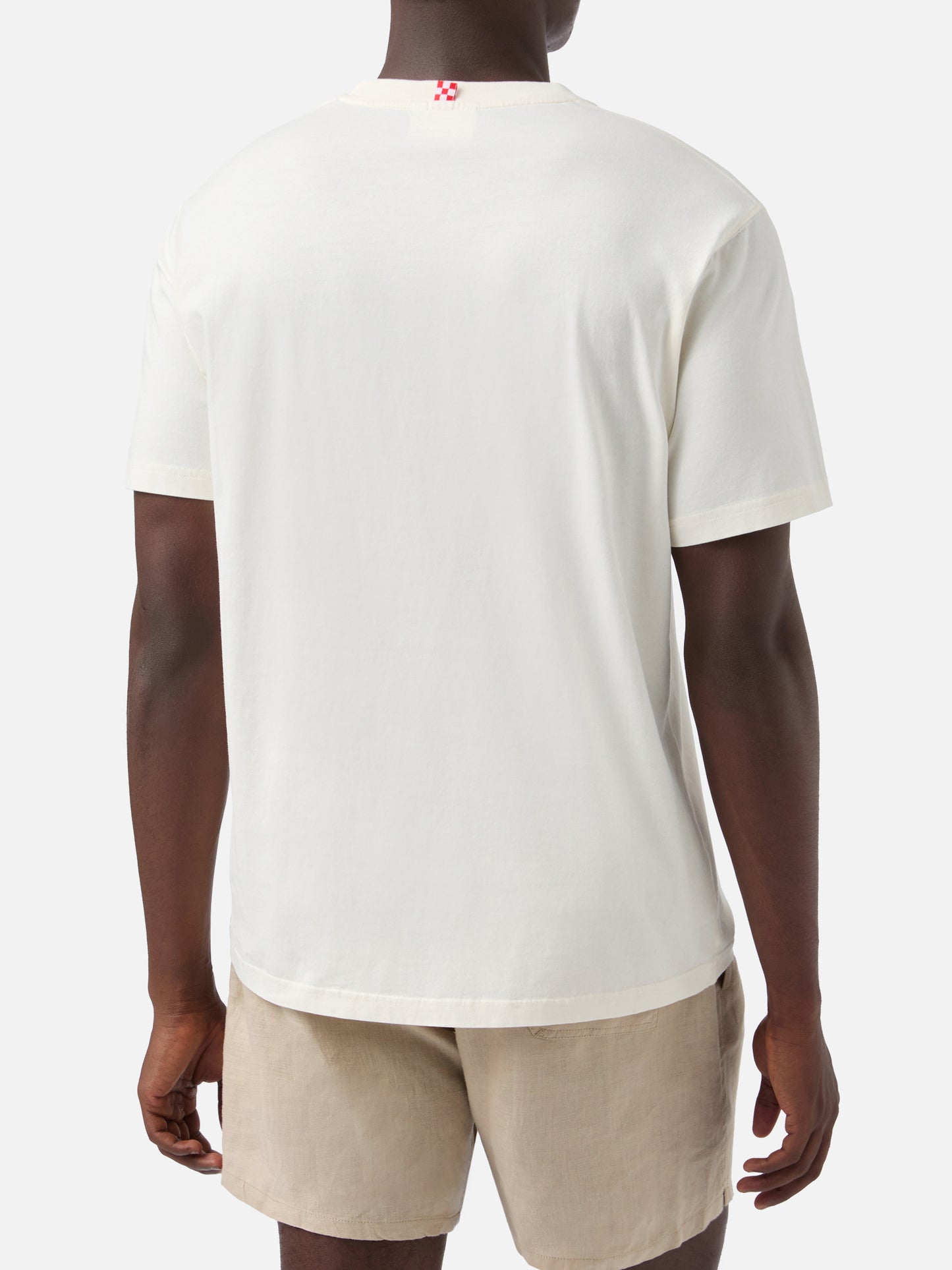 Happy Hour print t-shirt in beige