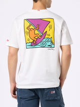 Man cotton t-shirt with Keith Haring design front and back print | KEITH HARING SPECIAL EDITION