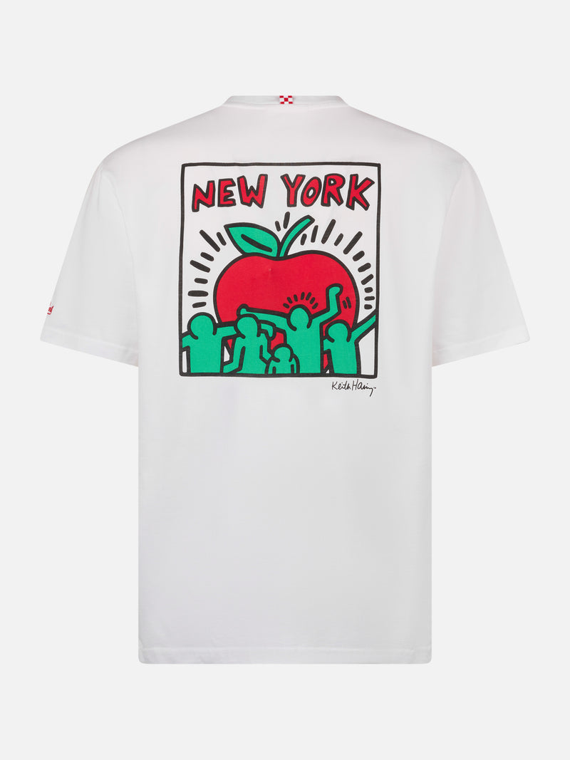 Man cotton t-shirt with Keith Haring design front and back print | KEITH HARING SPECIAL EDITION