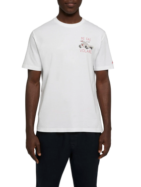 Cotton T-shirt with Mi fai volare embroidery