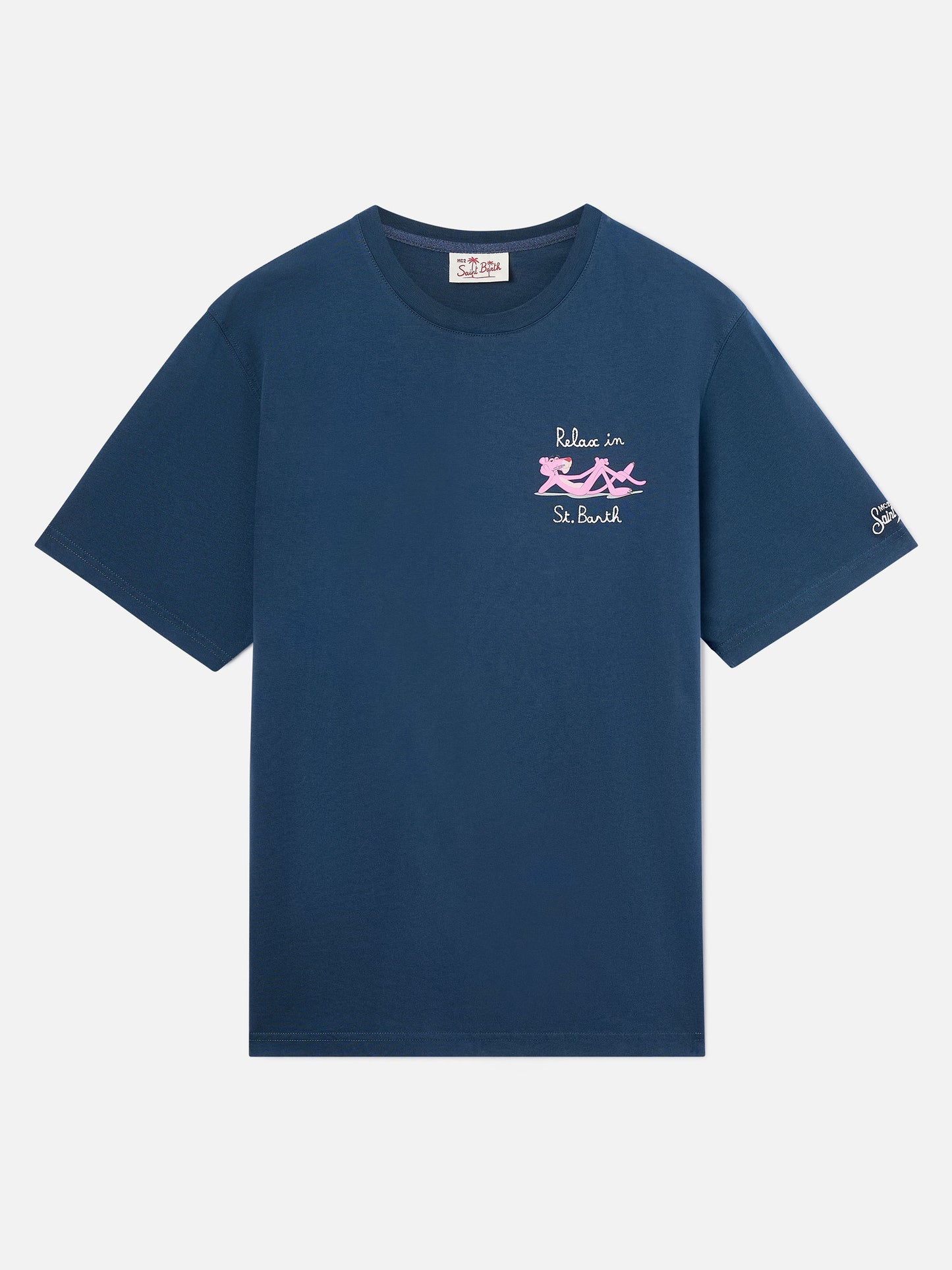 T-shirt with Pink Panther print and embroidery | THE PINK PANTHER SPECIAL EDITION