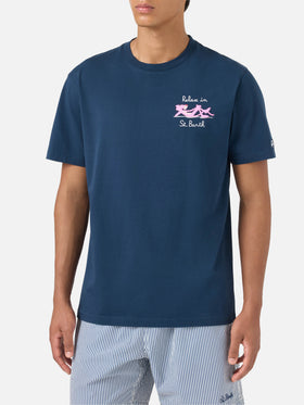 T-shirt with Pink Panther print and embroidery | THE PINK PANTHER SPECIAL EDITION
