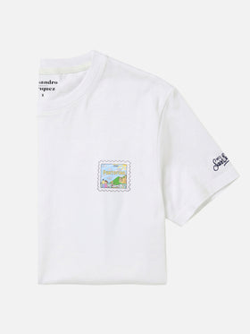 Camiseta de algodón con estampado de postal de Portofino |ALESSANDRO ENRIQUEZ SPECIAL EDITION 