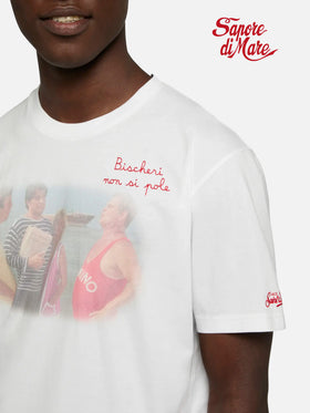 Baumwoll-T-Shirt mit Bischeri-Non-Si-Pole-Stickerei | SAPORE DI MARE SPECIAL EDITION