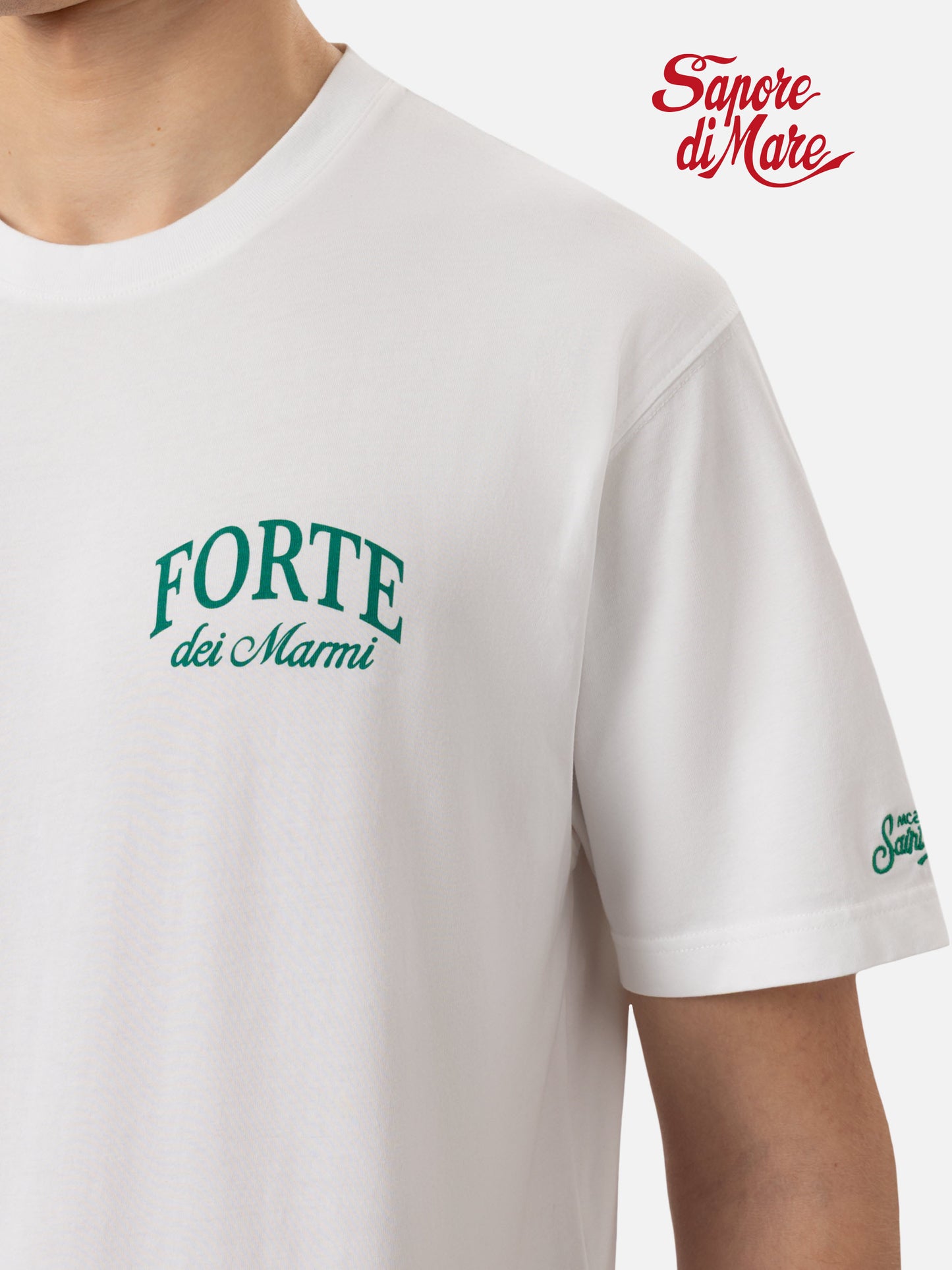Baumwoll-T-Shirt mit Forte dei Marmi-Aufdruck | SAPORE DI MARE SPECIAL EDITION