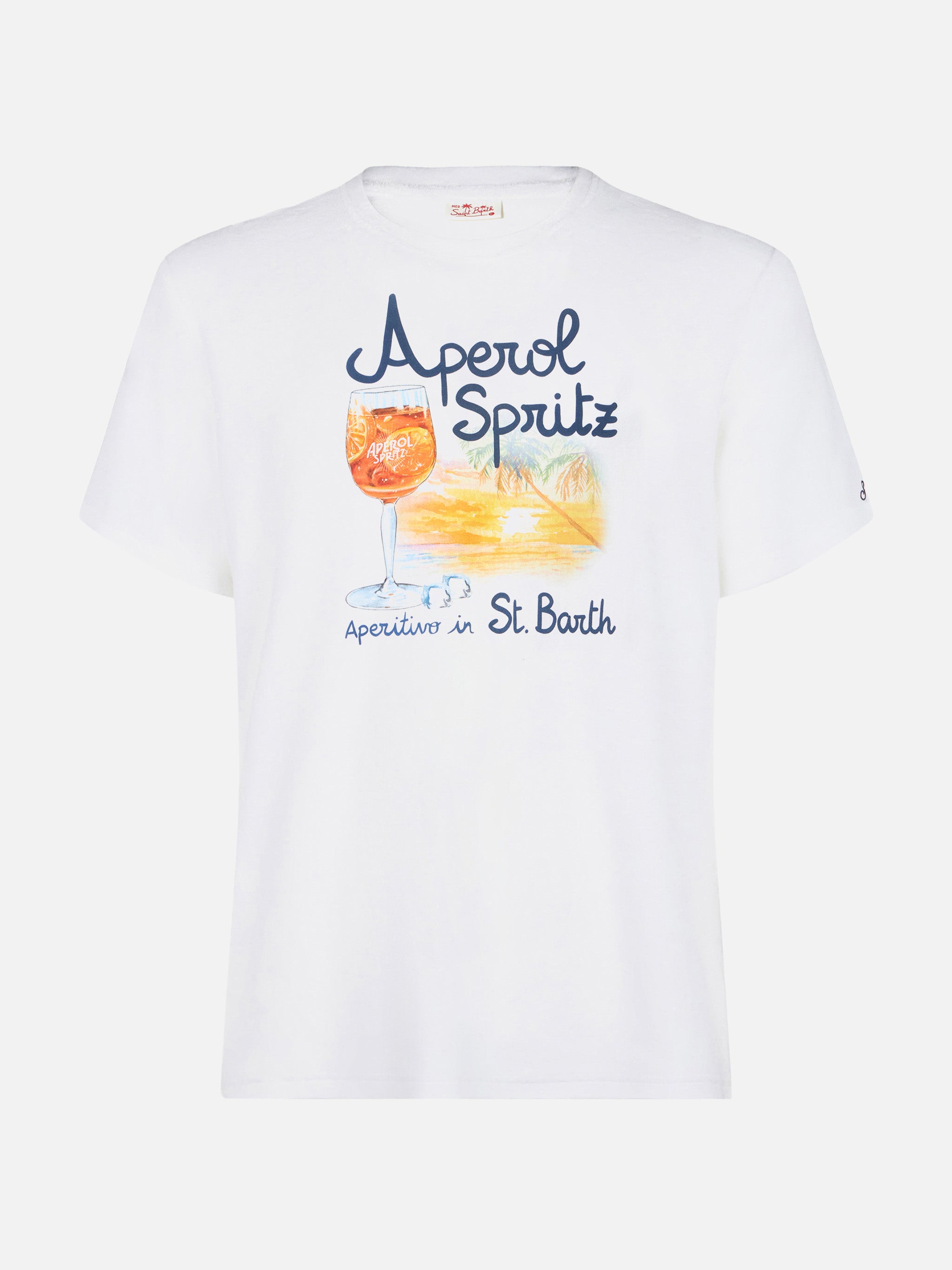 White T-shirt with Aperol Spritz Venice print | Special edition