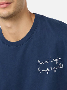 T-shirt da uomo in cotone con ricamo Avanti Lazio,Famoje 3 goal! | SS LAZIO SPECIAL EDITION
