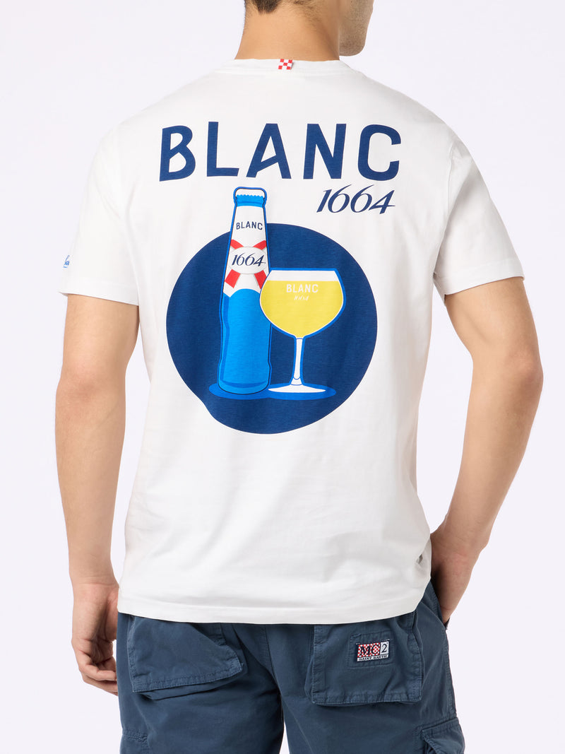 T-shirt in cotone con stampa e ricamo Blanc 1664 | Edizione speciale Blanc 1664