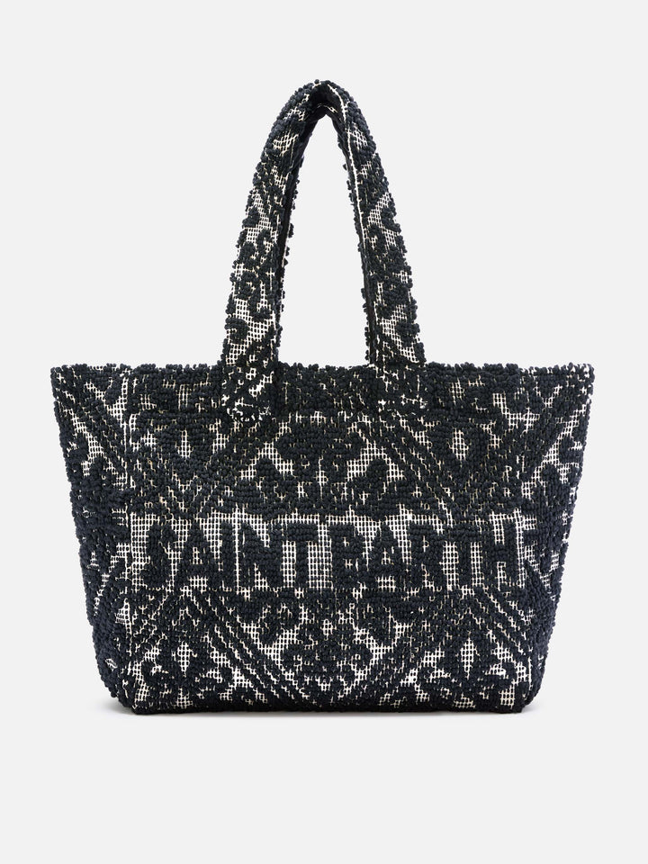 Black Tufting  cotton tote bag