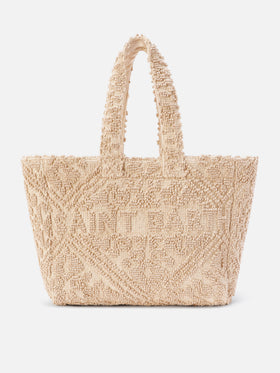 Cotton Tufting bag with raised embroidery