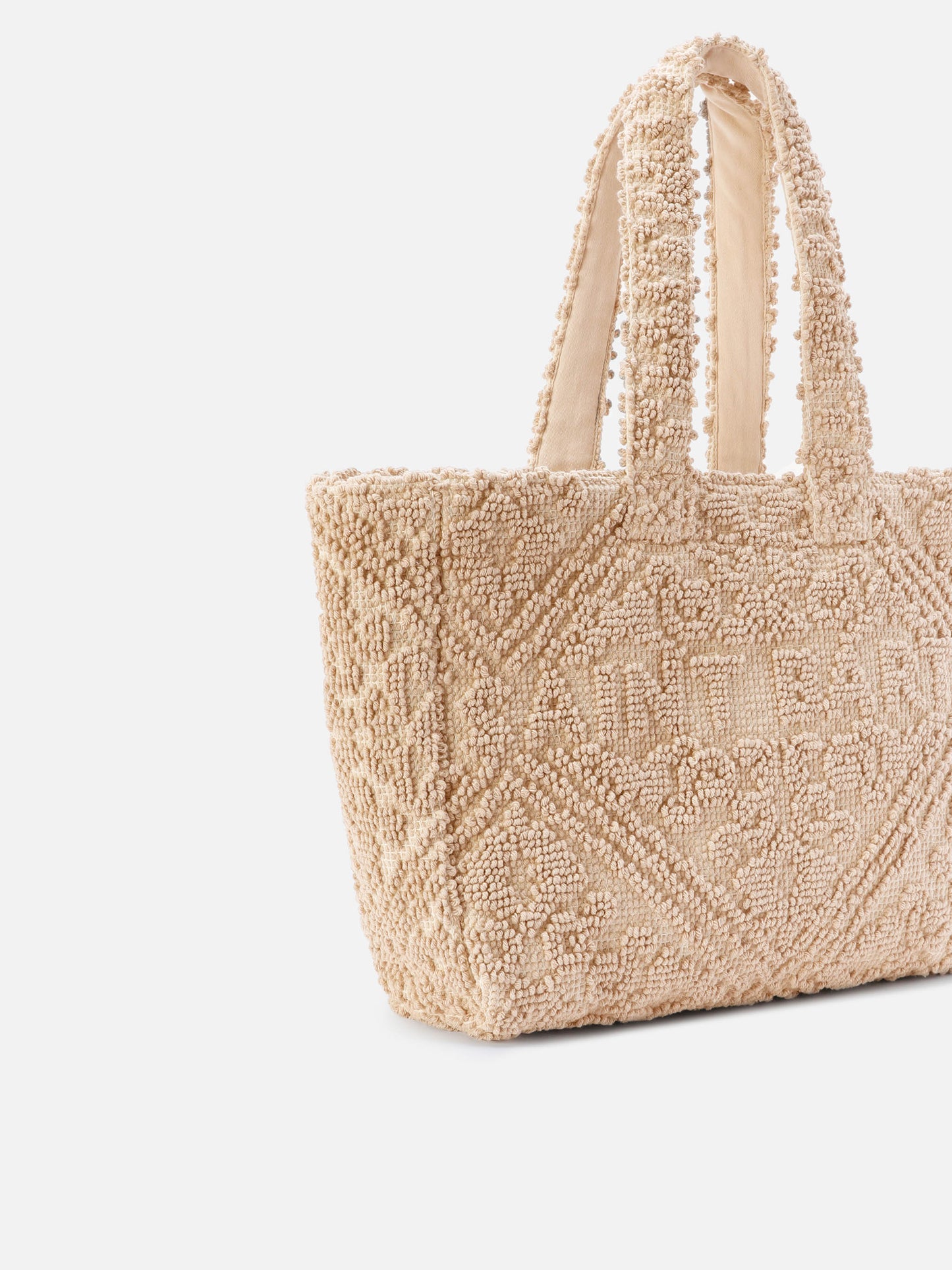 Cotton Tufting bag with raised embroidery