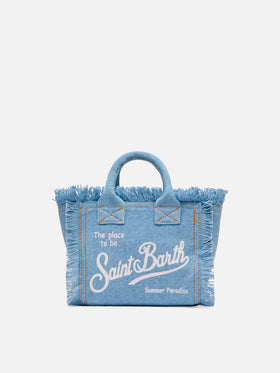 Borsa Mini Vanity in denim chiaro