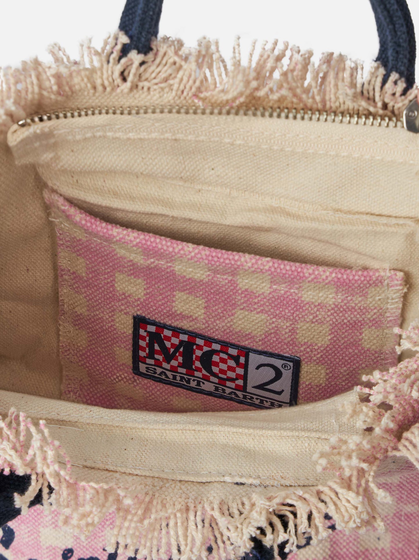 Gingham cotton canvas Mini Vanity bag