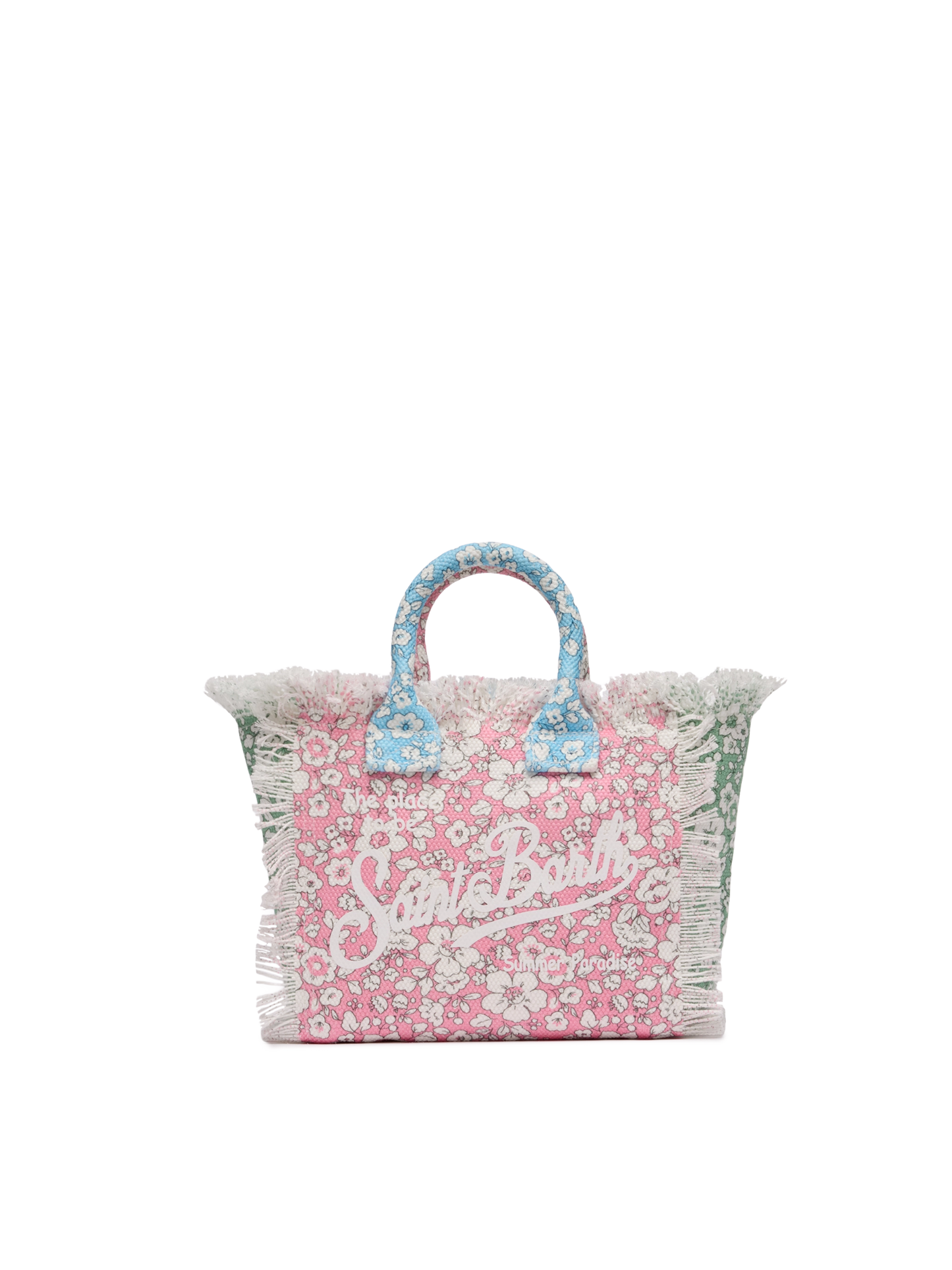 Cotton canvas Mini Vanity bag with flower patch print - MC2 Saint Barth