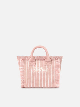Terry effect striped Vanity mini bag