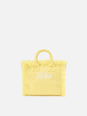 Terry effect Vanity mini bag with raised zebra pattern