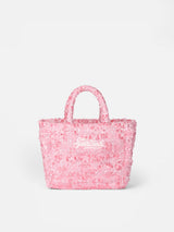 Borsa a mano Mini Vanity in lana con motivo tweed rosa