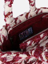 Mini Vanity wooly handbag with maxi pied de poule pattern