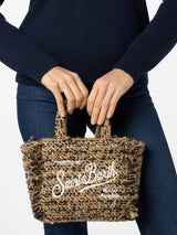 Mini Vanity wooly handbag with multicolor pattern