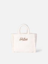 Borsa a mano Mini Vanity in lana bianca