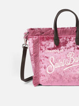 Borsa a mano Mini Vanity in ciniglia rosa