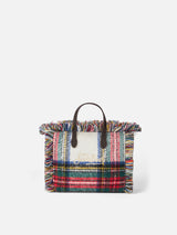 Mini borsa Vanity in lana con motivo tartan