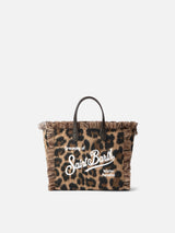 Borsa a mano Mini Vanity in lana con motivo animalier