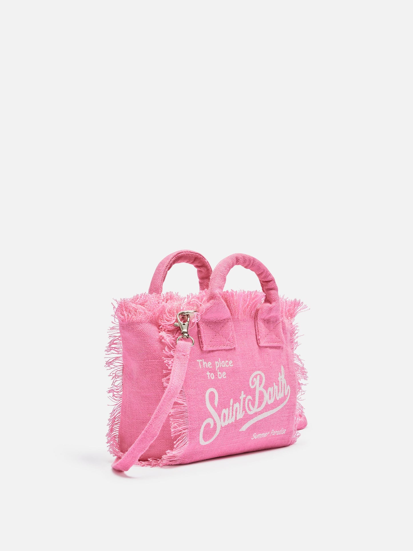 Mini Vanity pink Linen bag - MC2 Saint Barth